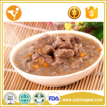 China wet pet food fábrica vendas boa qualidade alimento de cachorro enlatado